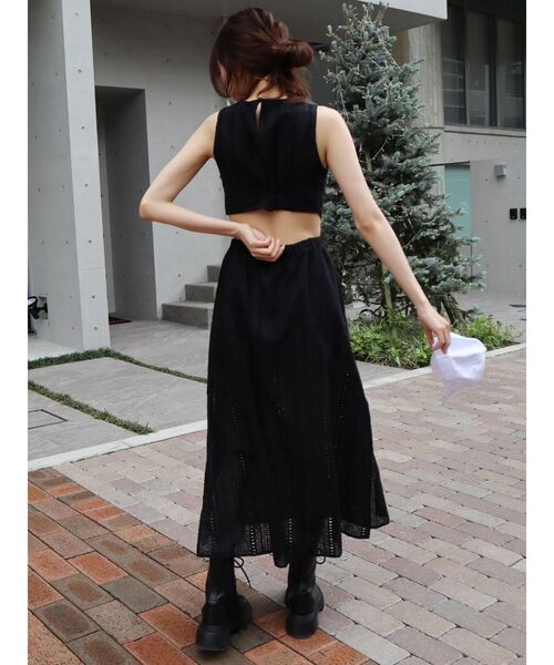 EVRIS（エヴリス）の「【WEB限定】コットンレースバックオープンワンピース（ワンピース・レディース・ホワイト/ブラック/オレンジ・FREE）」の14枚目の写真