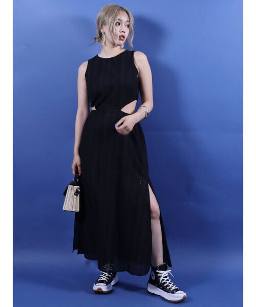 EVRIS（エヴリス）の「【WEB限定】コットンレースバックオープンワンピース（ワンピース・レディース・ホワイト/ブラック/オレンジ・FREE）」の11枚目の写真