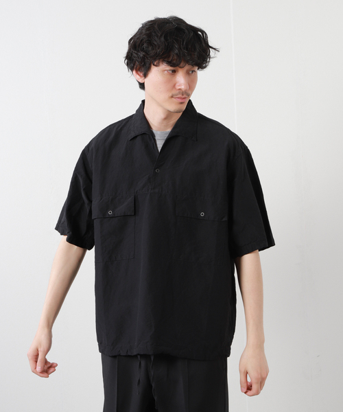 JOURNAL STANDARD J.S HOMESTEAD(ジャーナルスタンダードホームステッド)の「【J.S Homestead】海軍 プルオーバー 半袖シャツ(シャツ/ブラウス・メンズ・ブラック/ネイビー/ベージュ系その他・MEDIUM/LARGE)」の2枚目の写真