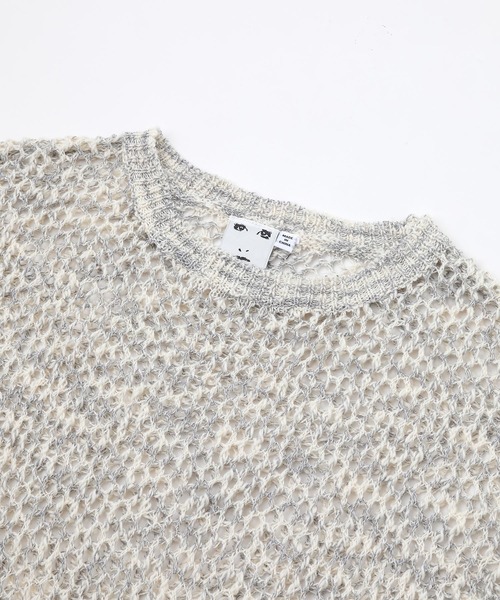 X-girl（エックスガール）の「OPENWORK KNIT TOP（ニット/セーター・レディース・マルチ/イエロー/グレー・ONE SIZE）」の14枚目の写真