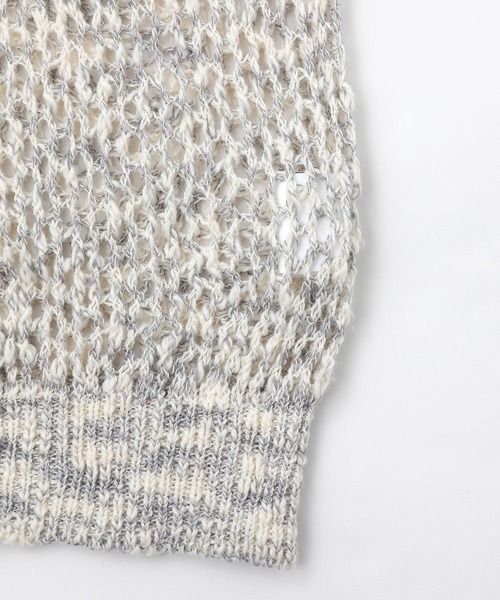X-girl（エックスガール）の「OPENWORK KNIT TOP（ニット/セーター・レディース・マルチ/イエロー/グレー・ONE SIZE）」の15枚目の写真