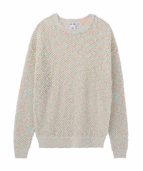 X-girl（エックスガール）の「OPENWORK KNIT TOP（ニット/セーター・レディース・マルチ/イエロー/グレー・ONE SIZE）」の16枚目の写真