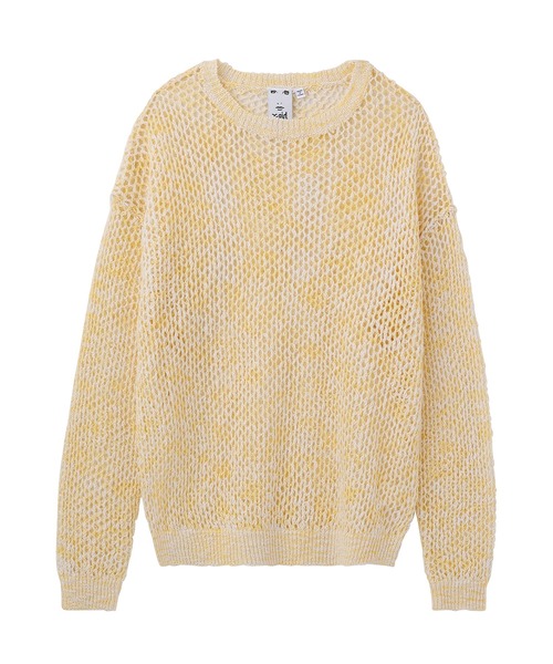 X-girl（エックスガール）の「OPENWORK KNIT TOP（ニット/セーター・レディース・マルチ/イエロー/グレー・ONE SIZE）」の18枚目の写真