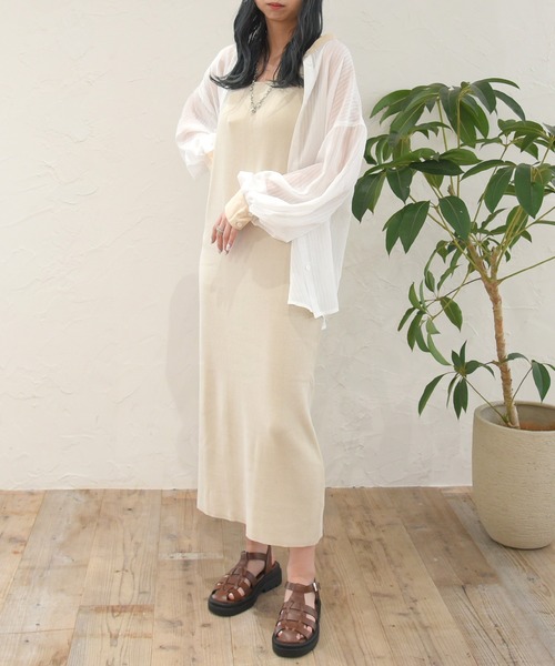 sango（sango）の「シアーストライプバイカラーシャツ（シャツ/ブラウス・レディース・オフホワイト/イエロー/ミント・FREE）」の11枚目の写真