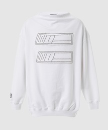 WHITE HIGH BOAT-NECK SWEATSHIRT