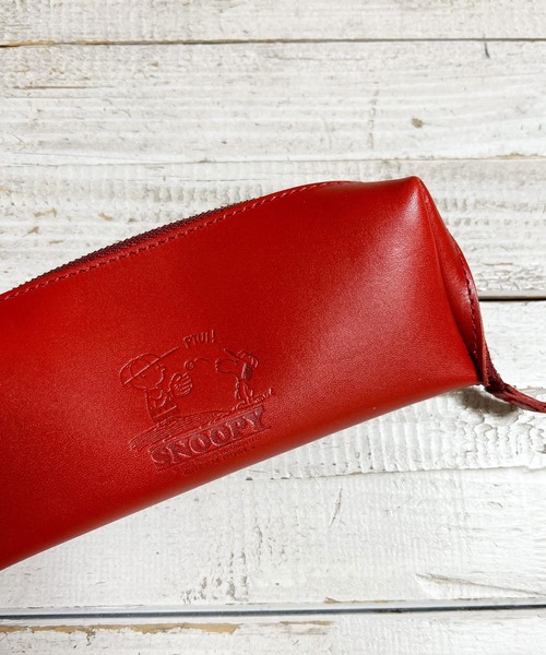 【日本製】スヌーピー 【SNOOPY】 Leather Multi Tray Case栃木レザーを使用（ポーチ）｜SNOOPY×OLD BETTY'S（スヌーピーカケルオールドベティーズ）