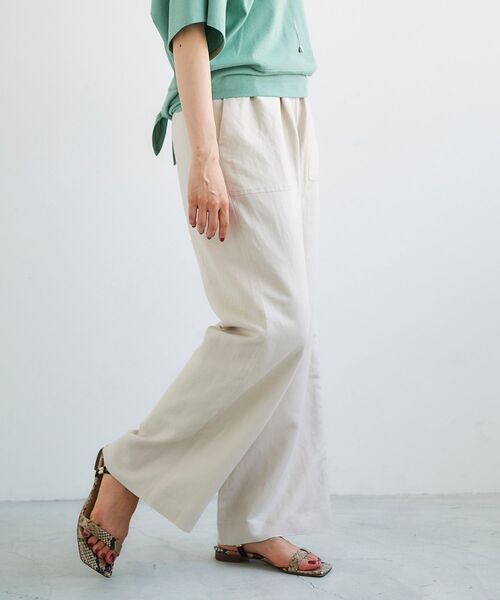 le.coeur blanc(ルクールブラン)の「レーヨン麻イージーパンツ(その他パンツ・レディース・ダークブラウン/ライトグリーン/サンドベージュ/ホワイト系その他・38/36)」の9枚目の写真