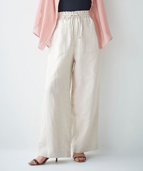 le.coeur blanc(ルクールブラン)の「レーヨン麻イージーパンツ(その他パンツ・レディース・ダークブラウン/ライトグリーン/サンドベージュ/ホワイト系その他・38/36)」の11枚目の写真