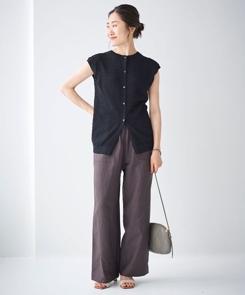 le.coeur blanc(ルクールブラン)の「レーヨン麻イージーパンツ(その他パンツ・レディース・ダークブラウン/ライトグリーン/サンドベージュ/ホワイト系その他・38/36)」の14枚目の写真