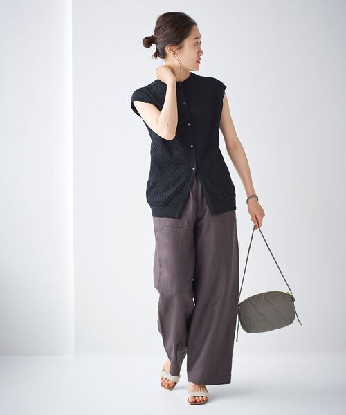 le.coeur blanc(ルクールブラン)の「レーヨン麻イージーパンツ(その他パンツ・レディース・ダークブラウン/ライトグリーン/サンドベージュ/ホワイト系その他・38/36)」の15枚目の写真