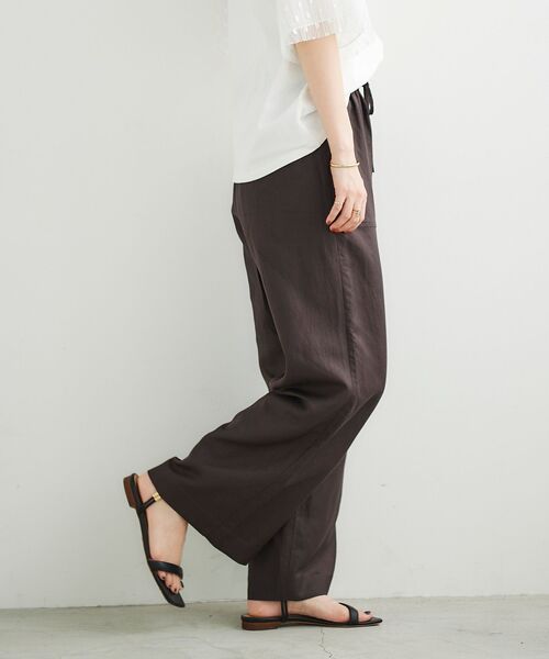 le.coeur blanc(ルクールブラン)の「レーヨン麻イージーパンツ(その他パンツ・レディース・ダークブラウン/ライトグリーン/サンドベージュ/ホワイト系その他・38/36)」の18枚目の写真