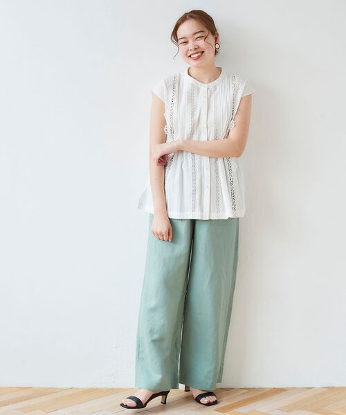 le.coeur blanc(ルクールブラン)の「レーヨン麻イージーパンツ(その他パンツ・レディース・ダークブラウン/ライトグリーン/サンドベージュ/ホワイト系その他・38/36)」の20枚目の写真