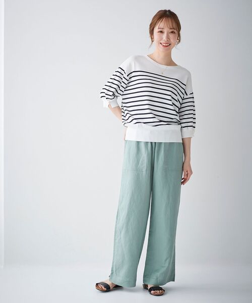 le.coeur blanc(ルクールブラン)の「レーヨン麻イージーパンツ(その他パンツ・レディース・ダークブラウン/ライトグリーン/サンドベージュ/ホワイト系その他・38/36)」の21枚目の写真