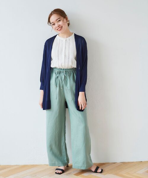 le.coeur blanc(ルクールブラン)の「レーヨン麻イージーパンツ(その他パンツ・レディース・ダークブラウン/ライトグリーン/サンドベージュ/ホワイト系その他・38/36)」の22枚目の写真