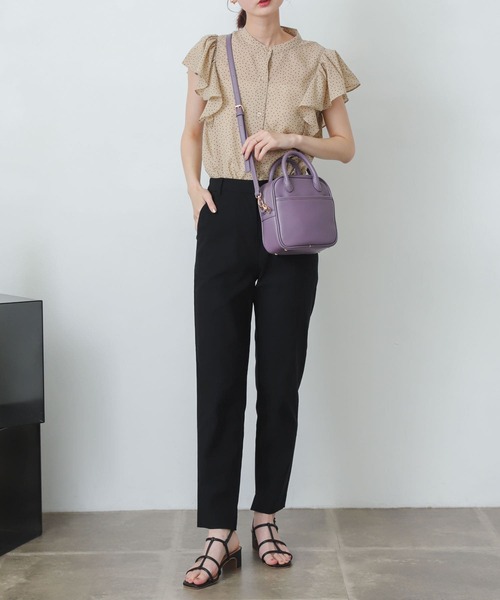 SENSE OF PLACE by URBAN RESEARCH(センスオブプレイスバイアーバンリサーチ)の「スクエアハンドルボストンバッグ(ボストンバッグ・レディース・パープル/ブルー/モカ/ブラック系その他/ブラック・ONE)」の6枚目の写真