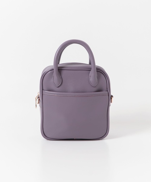 SENSE OF PLACE by URBAN RESEARCH(センスオブプレイスバイアーバンリサーチ)の「スクエアハンドルボストンバッグ(ボストンバッグ・レディース・パープル/ブルー/モカ/ブラック系その他/ブラック・ONE)」の9枚目の写真