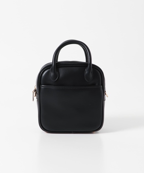 SENSE OF PLACE by URBAN RESEARCH(センスオブプレイスバイアーバンリサーチ)の「スクエアハンドルボストンバッグ(ボストンバッグ・レディース・パープル/ブルー/モカ/ブラック系その他/ブラック・ONE)」の12枚目の写真