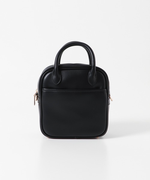 SENSE OF PLACE by URBAN RESEARCH(センスオブプレイスバイアーバンリサーチ)の「スクエアハンドルボストンバッグ(ボストンバッグ・レディース・パープル/ブルー/モカ/ブラック系その他/ブラック・ONE)」の21枚目の写真