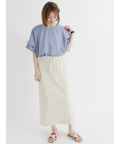 Lugnoncure（ルノンキュール）の「タイトスカート【セットアップ】（スカート・レディース・ブラック/オレンジ/キナリ・ﾌﾘ-）」の13枚目の写真