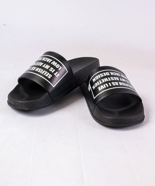 BLVCK PARIS★男女OK! シグネチャーサンダル ロゴ シャワサン セール】LOW JACK DESIGN シガレットボックスロゴ シャワー