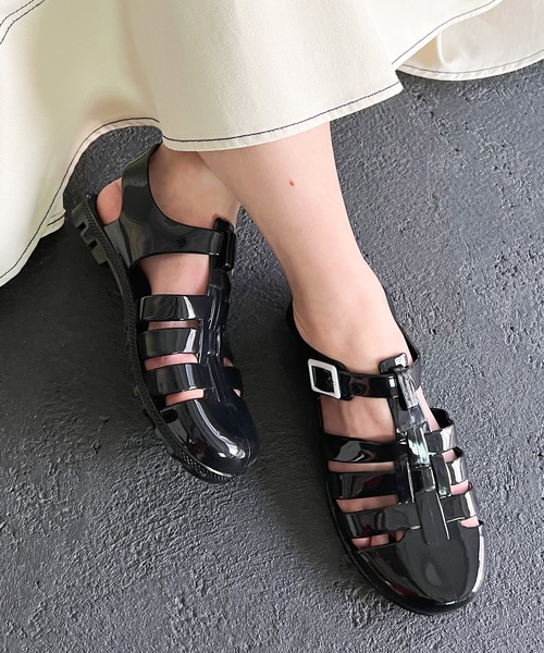 AMOUR BOX（アムールボックス）の「クリアグルカサンダル（サンダル・レディース・ブラック/クリアブラック/シルバー系その他2/ゴールド系その他2・38/39/36/37/40）」の14枚目の写真