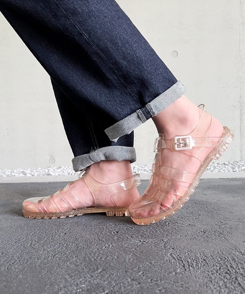 AMOUR BOX（アムールボックス）の「クリアグルカサンダル（サンダル・レディース・ブラック/クリアブラック/シルバー系その他2/ゴールド系その他2・38/39/36/37/40）」の18枚目の写真