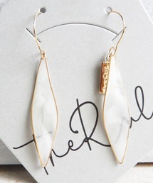 The Rule ザルール：Leaf single hook pierced earring:リーフフックピアス