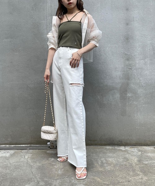 【オンライン完売品】BAD AS MAMA 編み上げショート丈キャミソール オンライン完売品】BAD AS MAMA 編み上げショート丈キャミソール