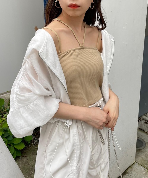 【オンライン完売品】BAD AS MAMA 編み上げショート丈キャミソール オンライン完売品】BAD AS MAMA 編み上げショート丈キャミソール