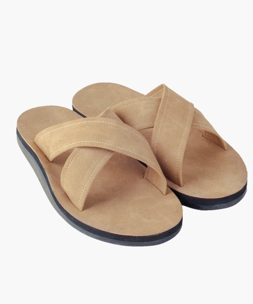 FOLLOWIN（フォロウィン）の「シンプルクロスサンダルスリッパ（サンダル・レディース・ブラック/ネイビー/ブラウン/アイボリー・24cm/25cm/26cm/27cm/23㎝）」の3枚目の写真