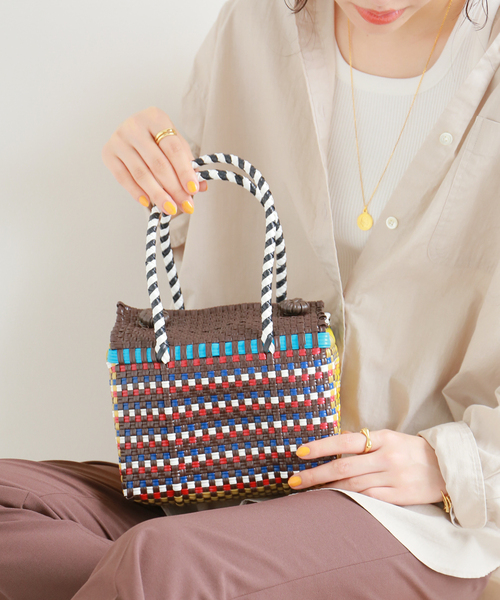 LALO　ラロ　LONA　カゴバッグ S 白　ホワイト　レトラ LALO(ラロ)のIona Small Bag かごバッグ通販 | 集英社HAPPY PLUS