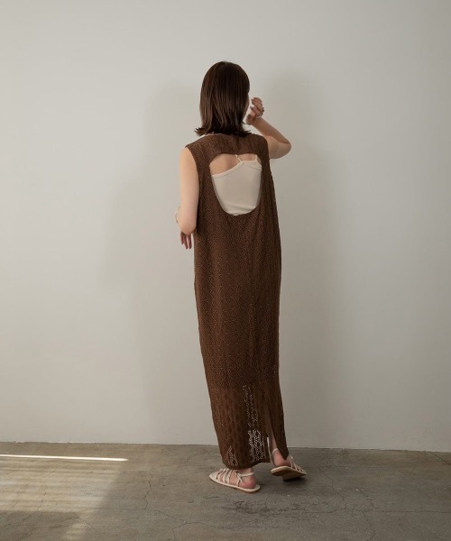 Amiur（エミレ）の「back open lace design ops（ワンピース・レディース・アイボリー/ブラウン/ブラック・S/M）」の18枚目の写真