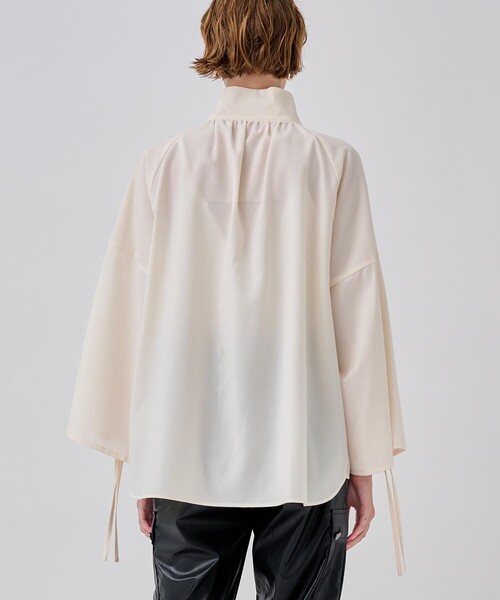 CITY TOKYO（シティトウキョウ）の「ドロストスリーブスタンドカラーブラウス（シャツ/ブラウス・レディース・ブラック/パープル/ホワイト・FREE）」の10枚目の写真