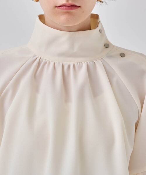 CITY TOKYO（シティトウキョウ）の「ドロストスリーブスタンドカラーブラウス（シャツ/ブラウス・レディース・ブラック/パープル/ホワイト・FREE）」の11枚目の写真