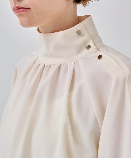 CITY TOKYO（シティトウキョウ）の「ドロストスリーブスタンドカラーブラウス（シャツ/ブラウス・レディース・ブラック/パープル/ホワイト・FREE）」の12枚目の写真