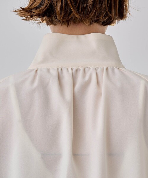 CITY TOKYO（シティトウキョウ）の「ドロストスリーブスタンドカラーブラウス（シャツ/ブラウス・レディース・ブラック/パープル/ホワイト・FREE）」の14枚目の写真