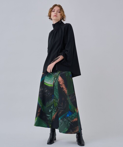 CITY TOKYO（シティトウキョウ）の「ドロストスリーブスタンドカラーブラウス（シャツ/ブラウス・レディース・ブラック/パープル/ホワイト・FREE）」の18枚目の写真