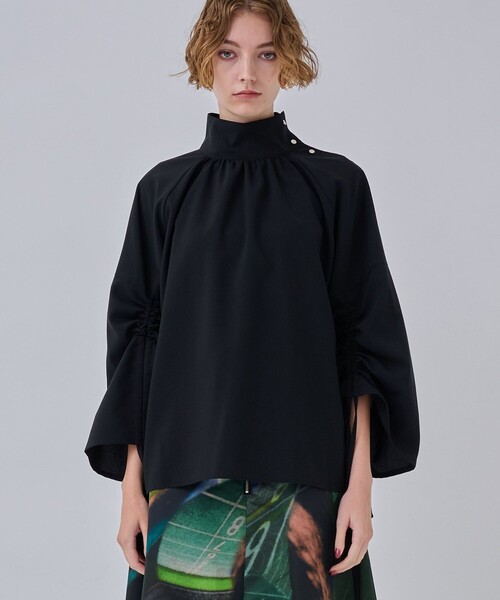 CITY TOKYO（シティトウキョウ）の「ドロストスリーブスタンドカラーブラウス（シャツ/ブラウス・レディース・ブラック/パープル/ホワイト・FREE）」の20枚目の写真