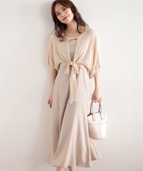 シアーニットボレロ キャミワンピース ワンピース ワンピース Mysty Mysty ワンピース ドレス Woman ミスティウーマン