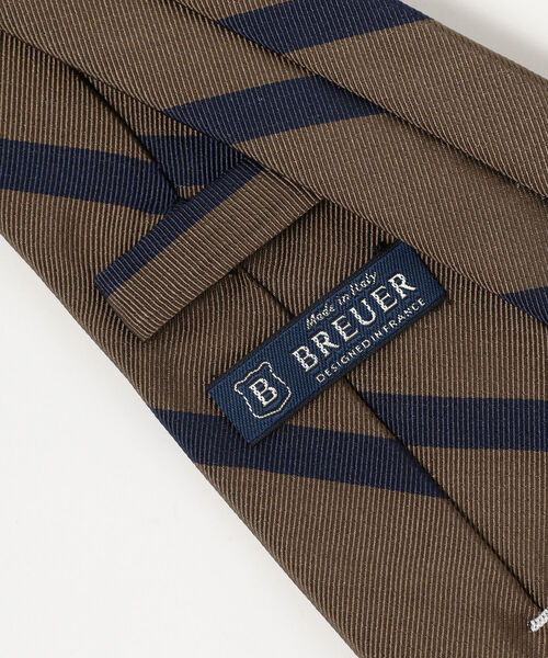 BREUER（ブリューワー）の「BREUER / シルクコットン ストライプ ネクタイ（ネクタイ・メンズ・ネイビー/オリーブ/インディゴブルー/ブルー系その他3・ONE SIZE）」の10枚目の写真