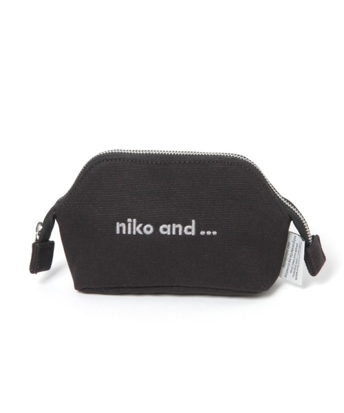 niko and...（ニコアンド）の「オリジナルニコロゴ刺繍ポーチ（ポーチ・レディース・ホワイト/ブラック・0）」の5枚目の写真