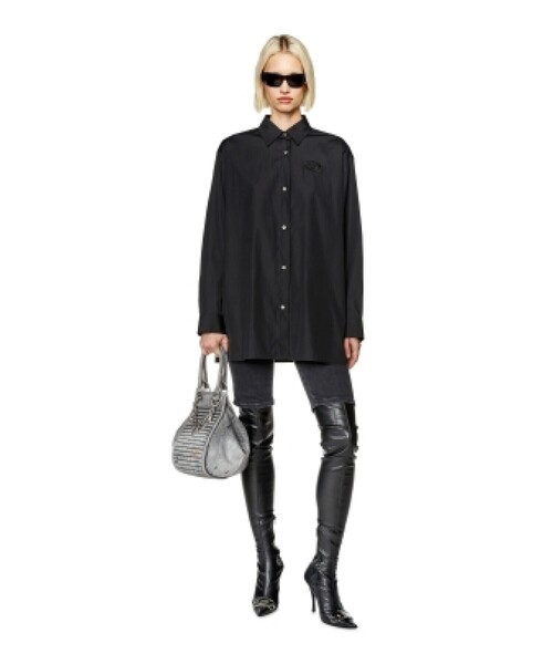 DIESEL（ディーゼル）の「レディース 長袖 シャツ ルーズフィット（シャツ/ブラウス・レディース・ブラック/ブルー/ホワイト・MEDIUM/SMALL/X-SMALL/XX-SMALL）」の14枚目の写真
