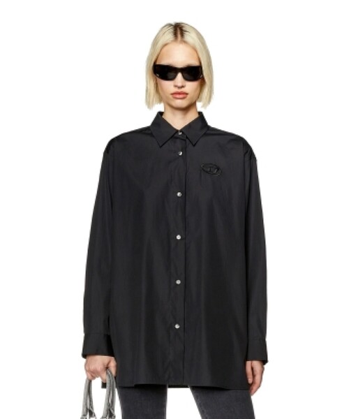 DIESEL（ディーゼル）の「レディース 長袖 シャツ ルーズフィット（シャツ/ブラウス・レディース・ブラック/ブルー/ホワイト・MEDIUM/SMALL/X-SMALL/XX-SMALL）」の8枚目の写真