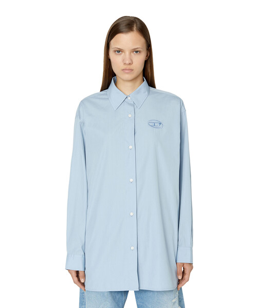 DIESEL（ディーゼル）の「レディース 長袖 シャツ ルーズフィット（シャツ/ブラウス・レディース・ブラック/ブルー/ホワイト・MEDIUM/SMALL/X-SMALL/XX-SMALL）」の17枚目の写真