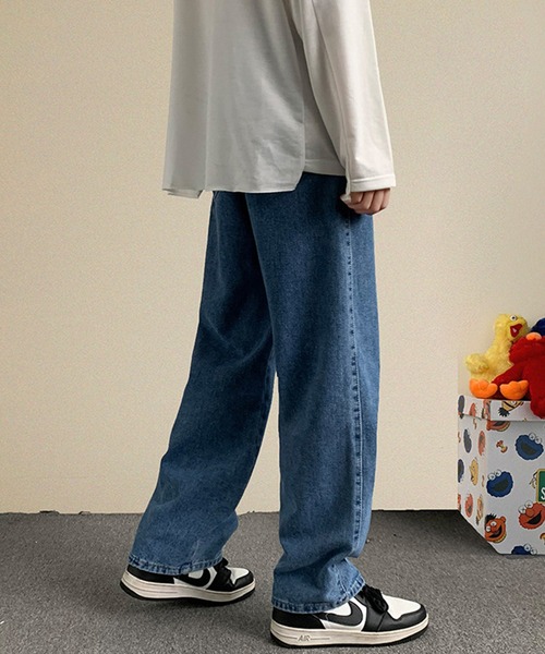 aimoha(アイモハ)の「ストレートワイドデニム(デニムパンツ・メンズ・ブラック/ライトブルー/ネイビー・MEDIUM/XX-LARGE/LARGE/X-LARGE)」の17枚目の写真