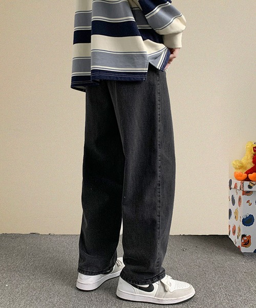aimoha(アイモハ)の「ストレートワイドデニム(デニムパンツ・メンズ・ブラック/ライトブルー/ネイビー・MEDIUM/XX-LARGE/LARGE/X-LARGE)」の22枚目の写真
