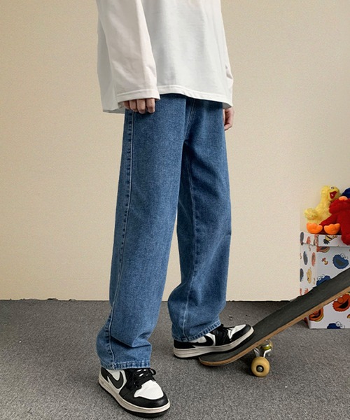 aimoha(アイモハ)の「ストレートワイドデニム(デニムパンツ・メンズ・ブラック/ライトブルー/ネイビー・MEDIUM/XX-LARGE/LARGE/X-LARGE)」の13枚目の写真