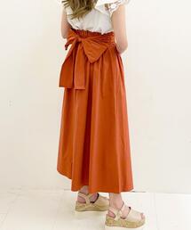 INGNI | BACKリボンギャザーフレア／スカート(スカート)