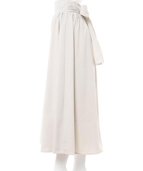 INGNI(イング)の「BACKリボンギャザーフレア/スカート(スカート・レディース・ブラック/ブラウン/オレンジ/ライトベージュ・FREE)」の6枚目の写真