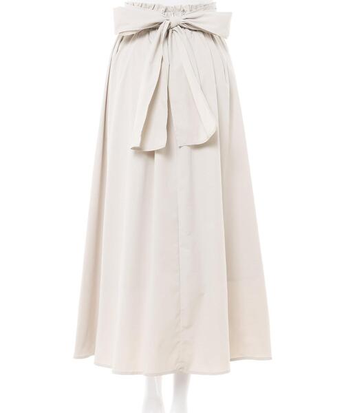 INGNI(イング)の「BACKリボンギャザーフレア/スカート(スカート・レディース・ブラック/ブラウン/オレンジ/ライトベージュ・FREE)」の7枚目の写真